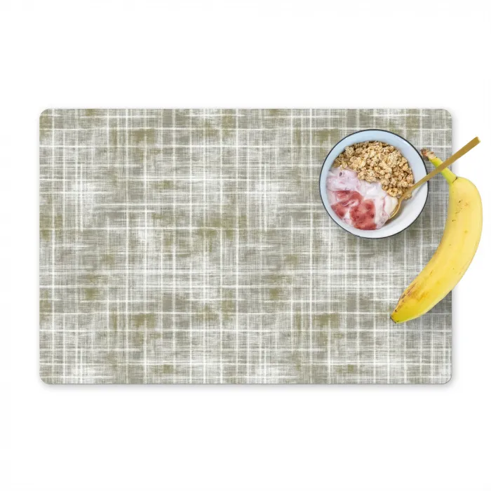 Linnen - Patroon - Groen Placemat vinyl groot 368 -zzzproduct_Kitchenyeah-website