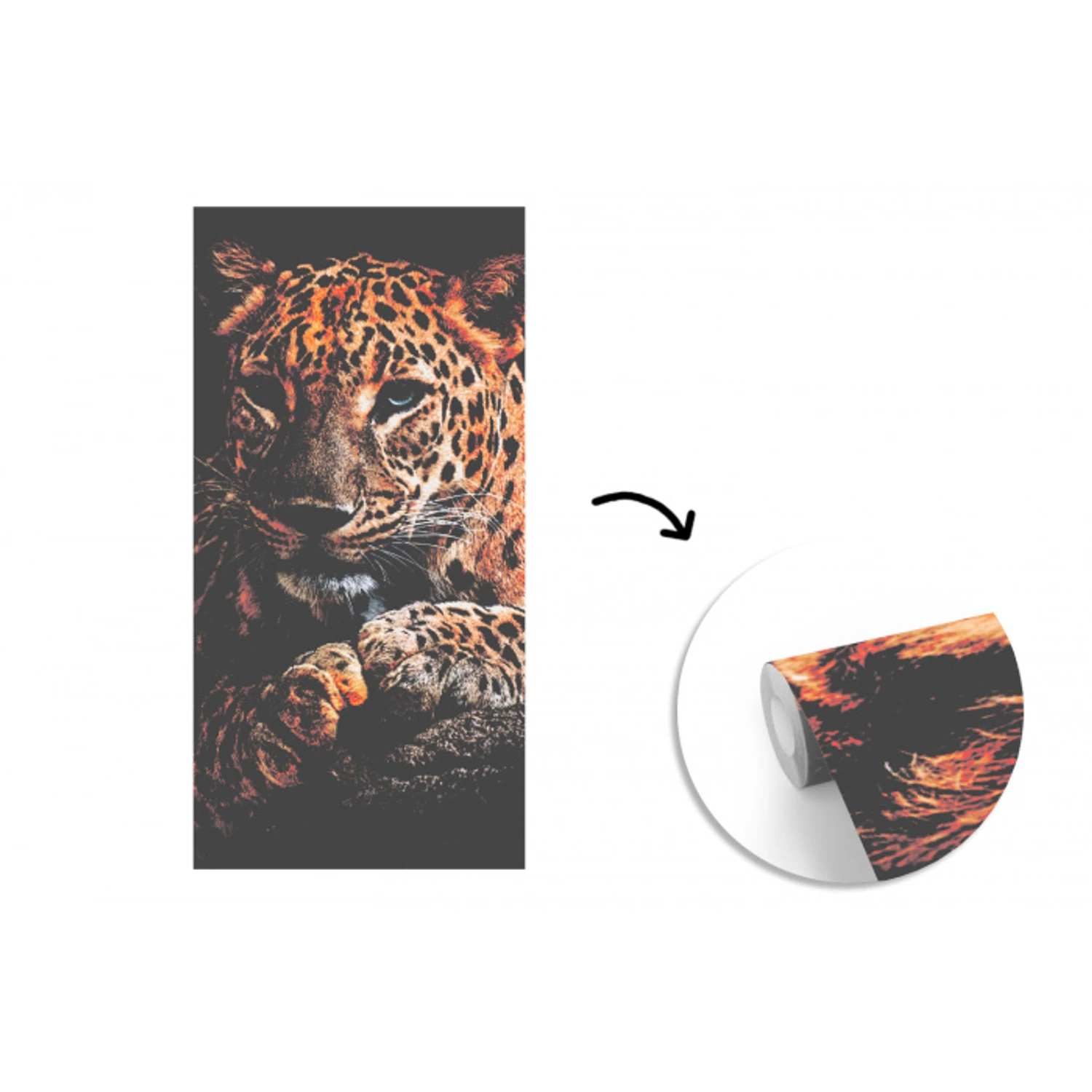Wilde dieren - Panter - Portret - Zwart - Dieren fotobehang vinyl groot -3d