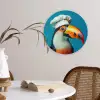 Toekan - Papegaai - Vogel - Koksmuts Wandcirkel plexiglas klein -sfeer4