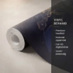 Aarde - Ruimte - Blauw - Groen Behang Vinyl klein -USP_closeupNL