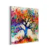Levensboom - Natuur - Kleurrijk - Boom aluminium wit klein -3d