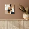 Vlakken - Abstract - Zwart - Strepen aluminium wit klein -sfeer4