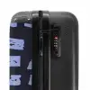 Blauwe blokken op donkerblauwe achtergrond NBS - Handbagage koffer - Kinderen Unisex middel -slot