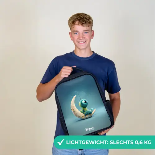 Dromerig Wezentje op de Maan Rugzak - Zwart middel -sfeer7_NL