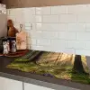 Bos - Zonlicht - Gras Inductie beschermer vinyl 3mm klein -sfeer3