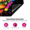 Hamburger - Graffiti - Verf - Kleurrijk - Eten - Abstract Inductie beschermer vinyl 3mm klein -zzzzzzz-lf-onderkant