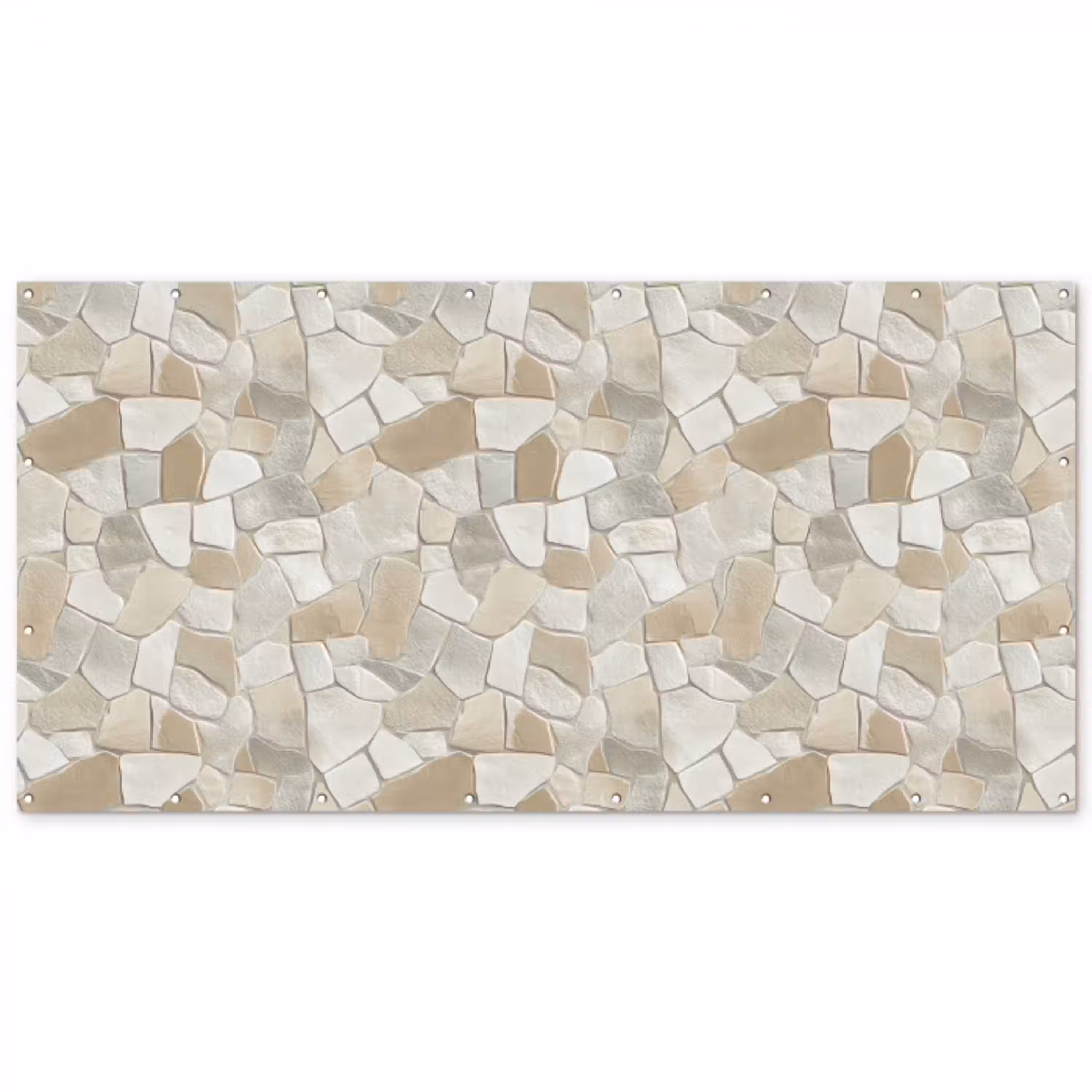 Mozaïek - Stenen - Beige Balkonbeschermer Duitsland klein 596 -zz_3d