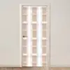Ruitpatroon - Aardetinten - Minimalistisch deurposter klein 289 -3d_beige