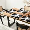 Gebouwen - Lucht - Zwart Placemat vinyl groot -zzsfeer4_Kitchenyeah-website