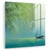 Bootje - Water - Bladeren - Bloesems plexiglas 5mm klein -zzzproduct_nieuw