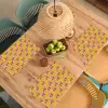 Geel - Rolschaatsen - Patroon Placemat vinyl groot 368 -zzsfeer5_Kitchenyeah-website