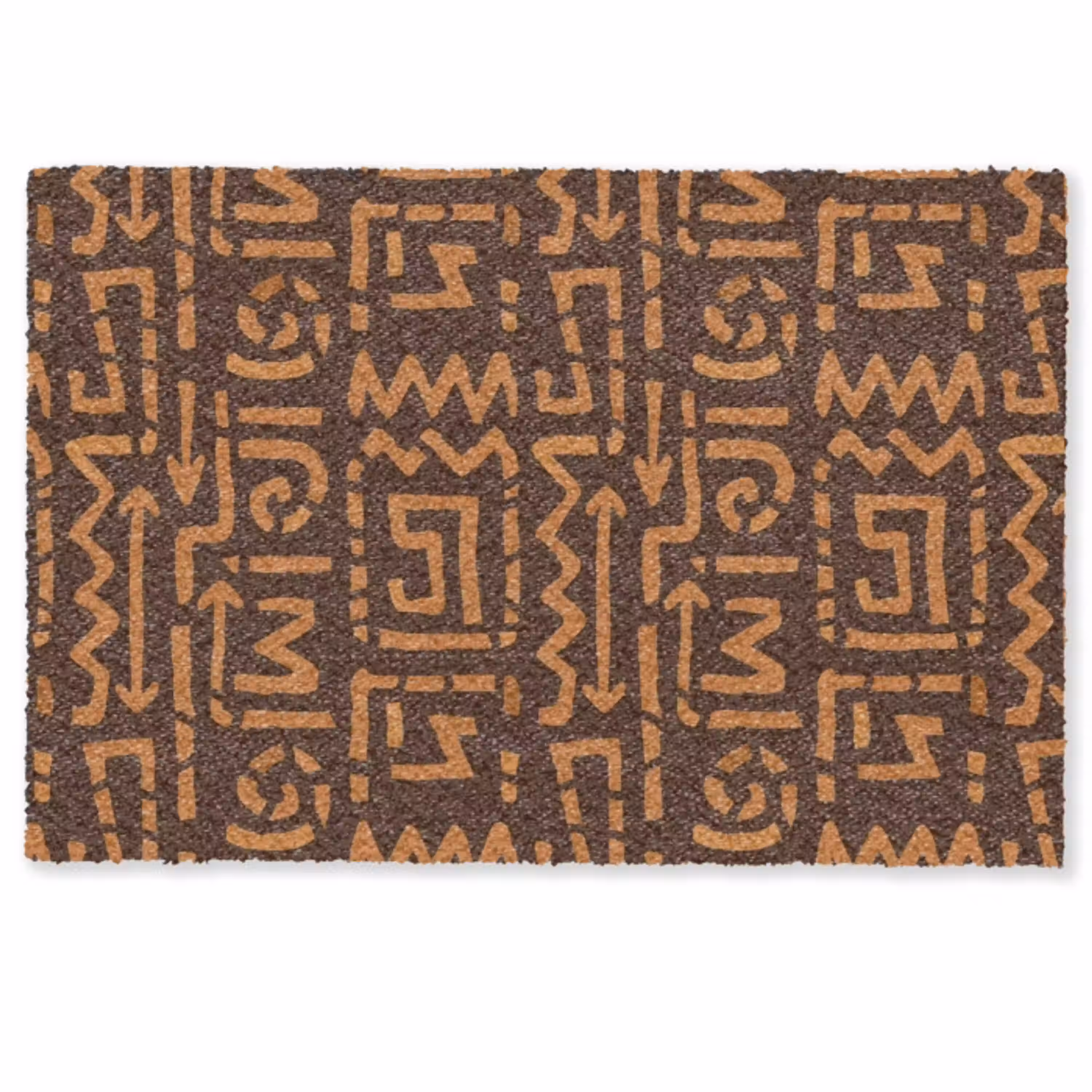 Chocoladebruin - Etnisch - Tribaal - Symbolen Deurmat klein 898 -zkaufland3d