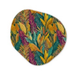 Tropische - Botanisch - Patroon - Kleurrijk - Exotisch Wandcirkel Organisch Aluminium middel 851 -3d