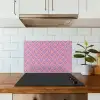 Ruit - Patroon - Paars - Hartjes keuken achterwand spatscherm klein 900 -sfeer2