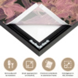 Lelies - Patroon - Paars - Goud Textielframe zwart klein 947 -USP_feed_closeupNL