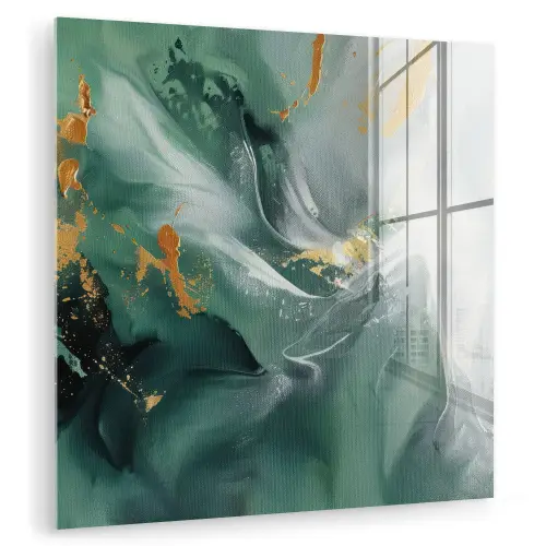 Groen - Modern - Marmer - Abstract plexiglas 5mm klein -zzzproduct_nieuw