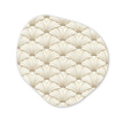 Klassiek - Art - Beige Wandcirkel Organisch Forex 3mm klein 629 -3d