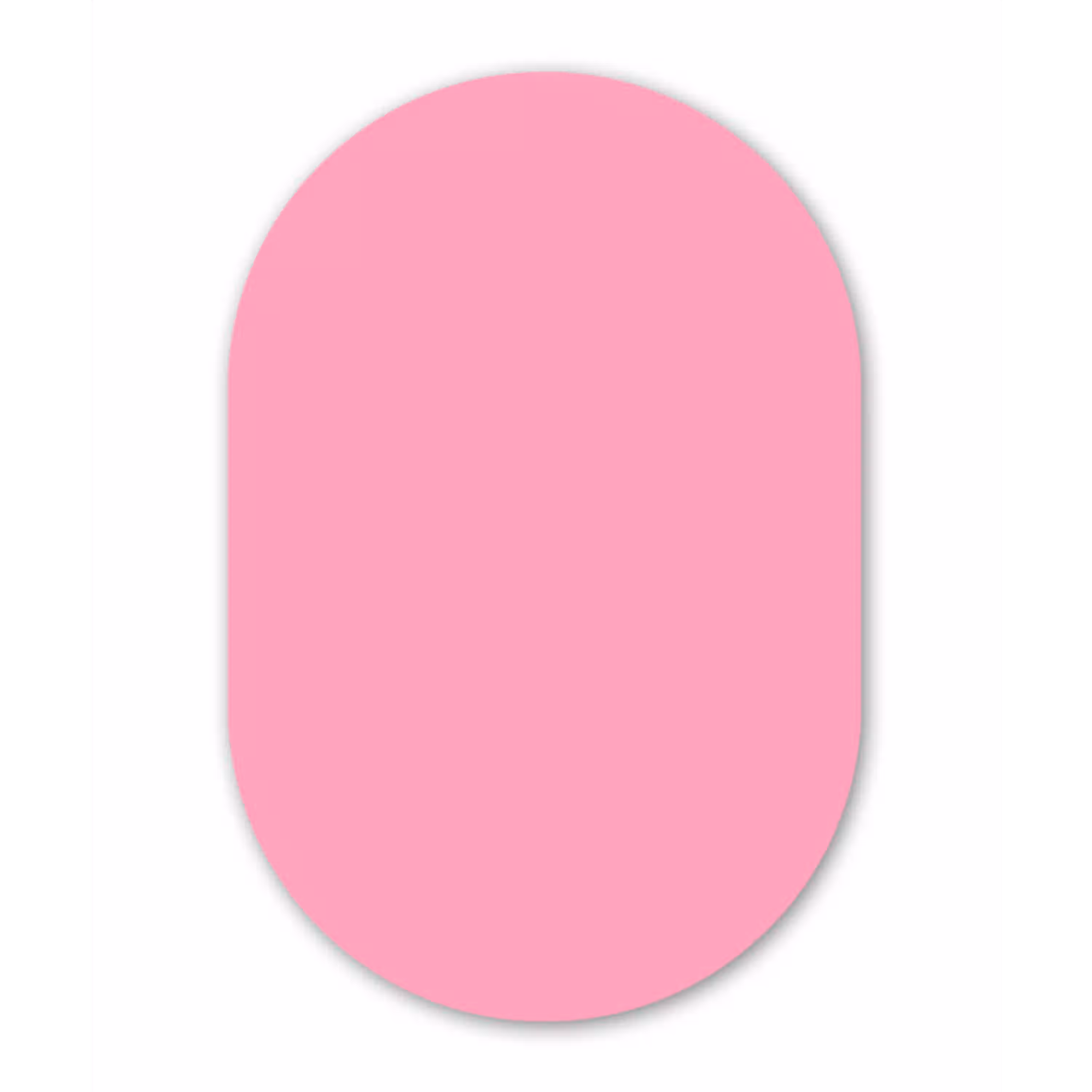 Bubblegum - Pink - Roze Wandcirkel Ovaal Aluminium middel 839 -3d