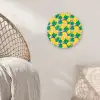 Ananas - Geel - Groen - Tropisch Wandcirkel kunststof plaat 5mm dik klein 188 -sfeer5