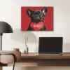 Amor - Hond  - Hartje - Rood PET vilt klein -sfeer5