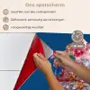 Ijsje - Hoorntje - Steentjes - Blauw keuken achterwand spatscherm klein -spatscherm_NL