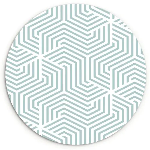 Geometrie - Lijn - Groen - Patroon Wandcirkel plexiglas klein 852 -3d