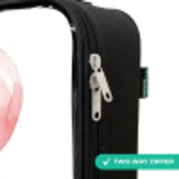 Zebra met roze ballon Kinderkoffer - Zwart klein -rits_UK