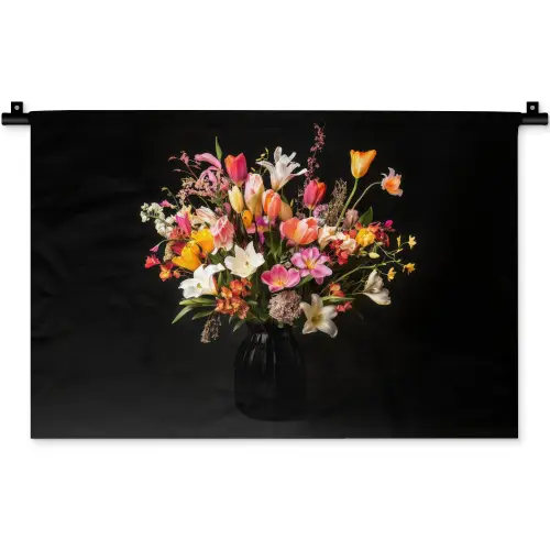 Vaas - Bloemen - Tulpen Wandkleed katoen klein -zz3d