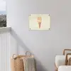 Minimalistisch - Schepijs - Hoorntje - Beige tuinposter los doek klein -sfeer8