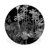 Bladeren -  Inductie beschermer - Bomen - Inductie mat - Jungle Wandcirkel aluminium klein -3d