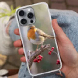 Roodborst - Tak - Bessen - Natuur Hoesje iPhone 16 Pro Max met koord klein -sfeer3