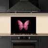 Vlinder - roze - Elegant keuken achterwand spatscherm klein -sfeer1
