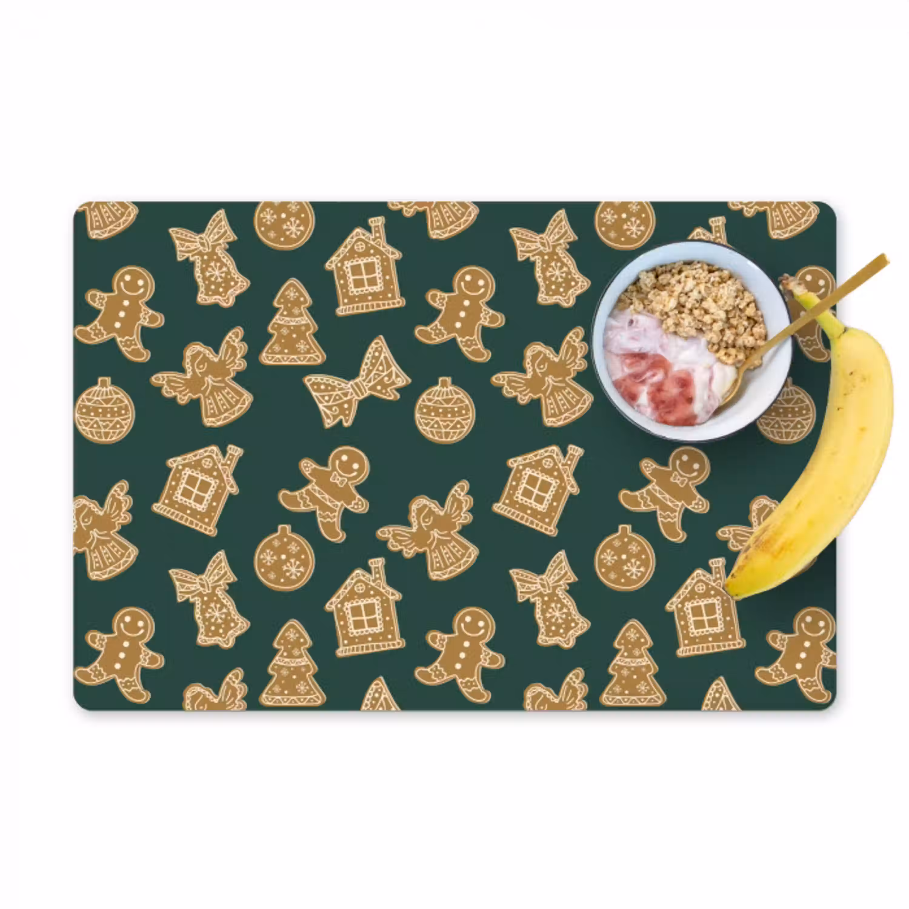 Illustratie - Koekjes - Groen Placemat vinyl groot 368 -zzzproduct_Kitchenyeah-website