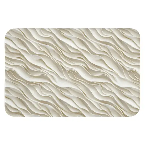 Golven - Wit - Minimalistisch Badmat klein 997 -3d