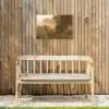 Hek - Natuur - Mist - Veld Tuinposter op houten frame 2 cm dik klein -sfeer4