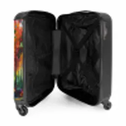 Bos - Natuur - Olieverf - Regenboog NBS - Handbagage koffer - Unisex middel -binnenkant