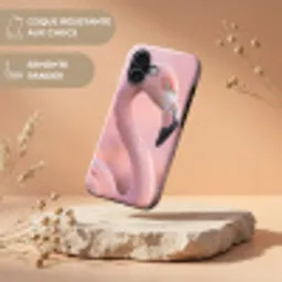 Flamingo - Portret - Roze Toughcase MagSafe Apple iPhone 17 klein -USP_RandenV_FR