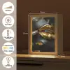 Lippen - Goud - Abstract - Zwart - Vrouw Light Box met kabel (Tafellamp) klein -USP_NL