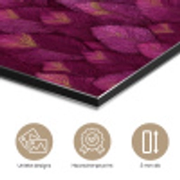 Bladeren - Patroon - Burgundy aluminium wit klein 46 -closeup_NL