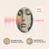 Abstract - Goud - Gezicht - Lippen Akoestische PET Vilt - Rond klein -USP_NL