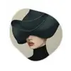 Vrouw - Groen - Hoed Wandcirkel Organisch Plexiglas middel -3d