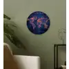 Wereldkaart - Futuristisch - Oranje Wandcirkel plexiglas klein -sfeer3