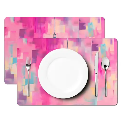 Discobal - Pink - Verf Placemat vinyl groot -zzsfeer2_Kitchenyeah-website