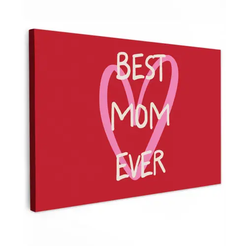 Moeder - Quote - Hartje - Rood canvas 2cm klein -z3d