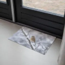 Vogel - Tak - Sneeuw - Winter Deurmat klein -sfeer2