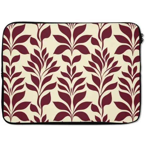 Abstract - Bladeren - Burgundy laptophoes neopreen klein 279 -zkaufland3dotto