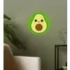 Avocado - Groen - Speels Wandcirkel behangsticker klein -sfeer2