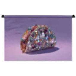 Edelstenen - Glitters - Paars - Kleurrijk Wandkleed katoen middel -zz3d