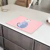 Kat - Illustratie - Minimalistisch - Roze Inductie beschermer vinyl 3mm klein -sfeer8