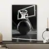 Basketbal - Basketbalveld - Lichtlijnen canvas 2cm klein -sfeer6